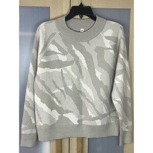 Athleta Crew Neck Merino Sweater Sz XS Beige Casual Travel‎ Sport Outdoor Top